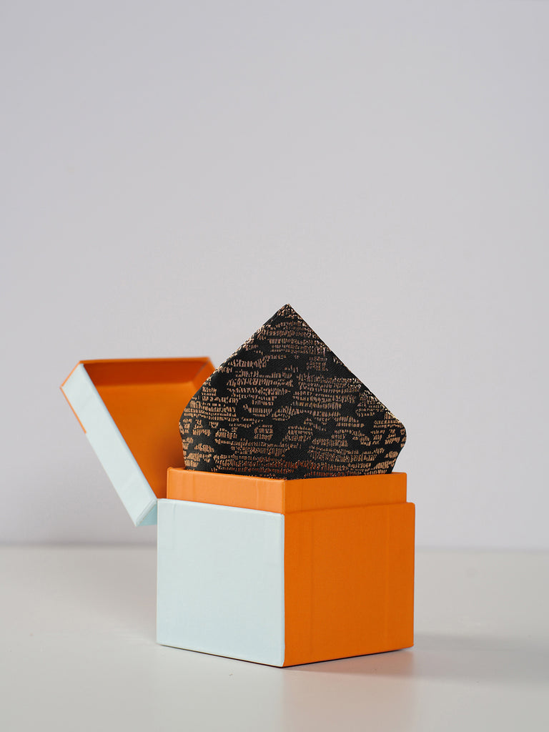 Handwoven Bottle Green Silk Pocket Square