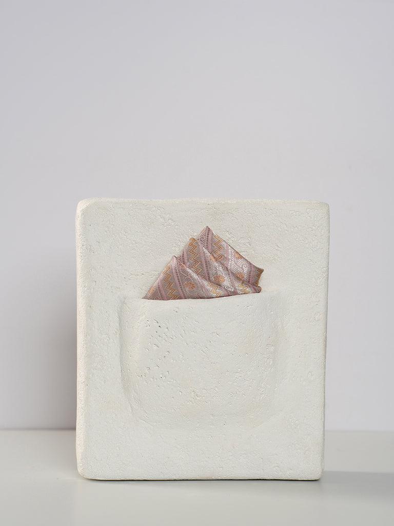 Handwoven Purple Silk Pocket Square