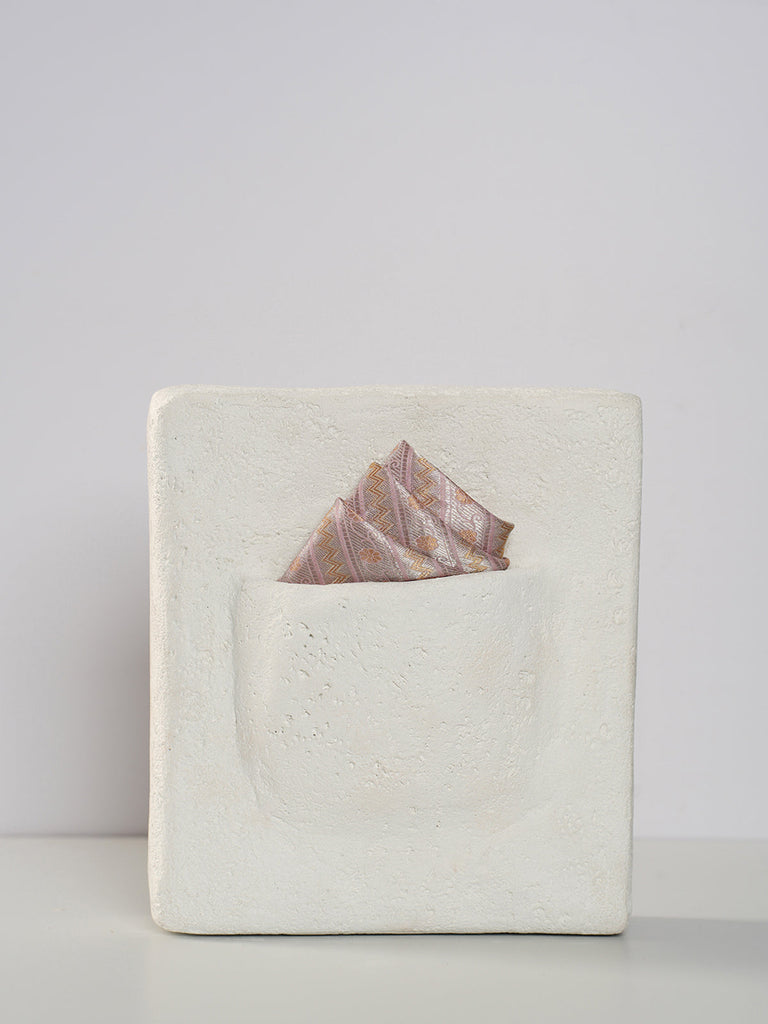 Handwoven Purple Silk Pocket Square