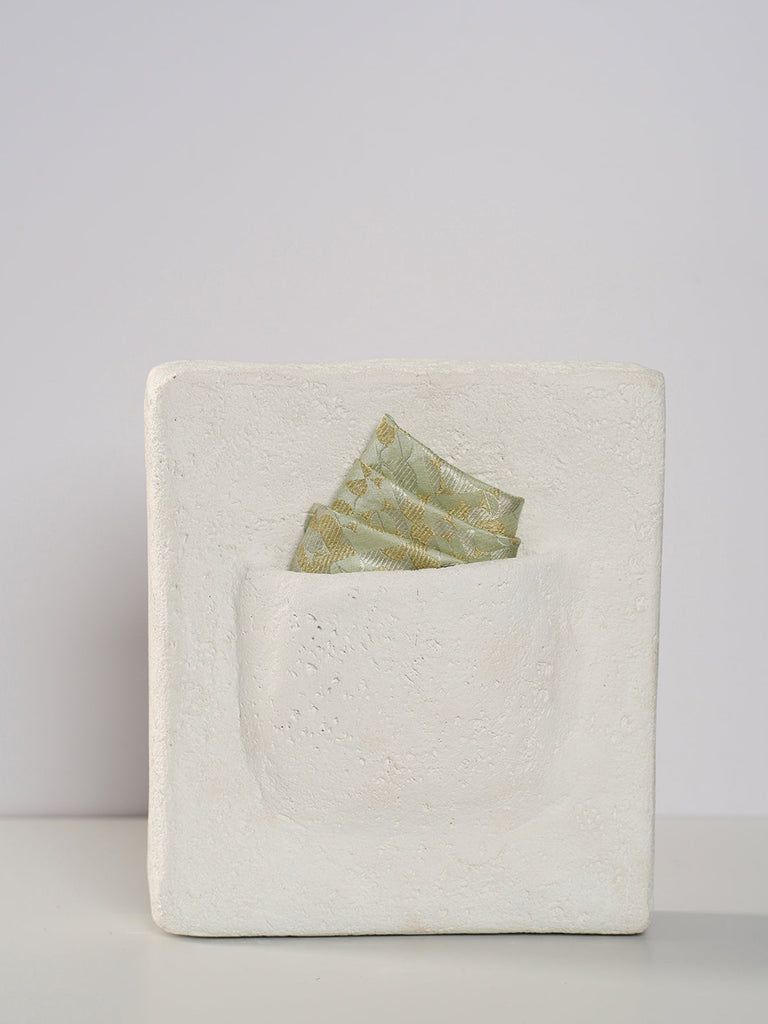 Handwoven Green Silk Pocket Square