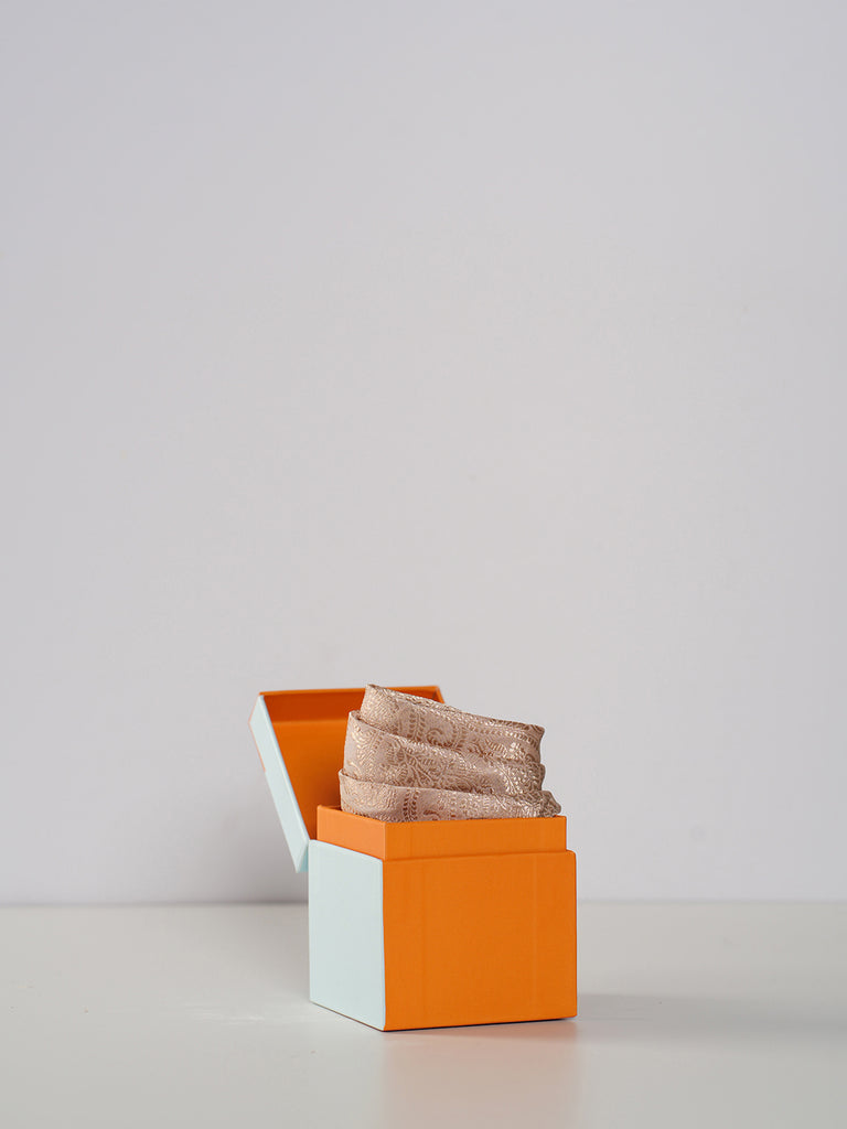 Handwoven Pink Silk Pocket Square