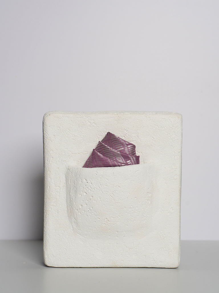 Handwoven Magenta Silk Pocket Square