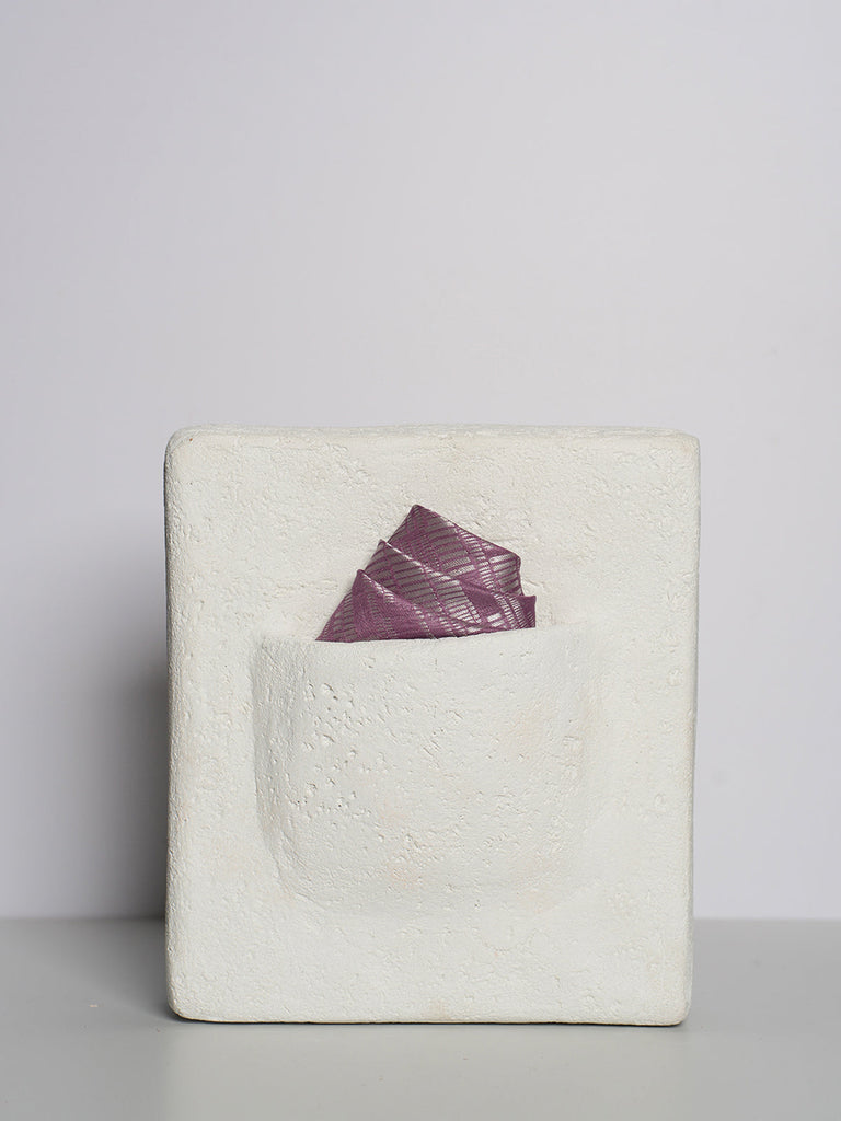Handwoven Magenta Silk Pocket Square