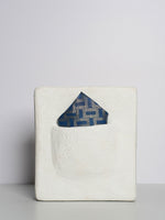 Handwoven Blue Silk Pocket Square