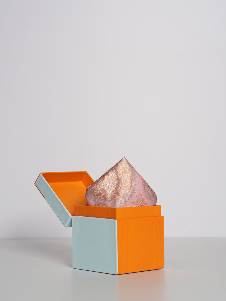 Handwoven Purple Silk Pocket Square