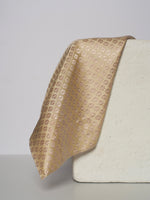 Handwoven Beige Silk Pocket Square
