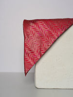 Handwoven Red Silk Pocket Square