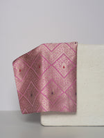 Handwoven Pink Silk Pocket Square