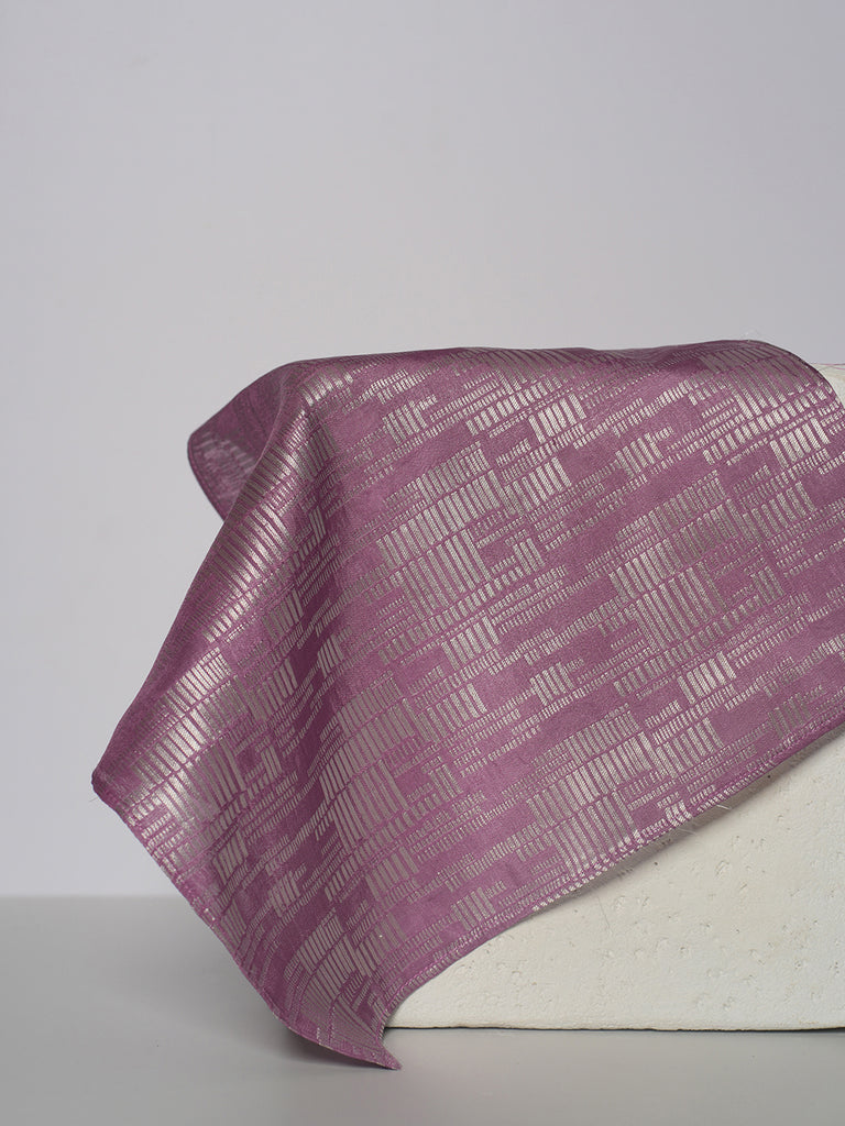 Handwoven Magenta Silk Pocket Square
