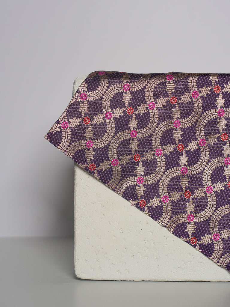 Handwoven Blue Silk Pocket Square