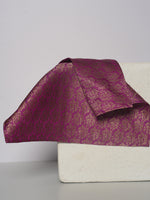 Handwoven Purple Silk Pocket Square