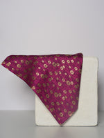 Handwoven Magenta Silk Pocket Square