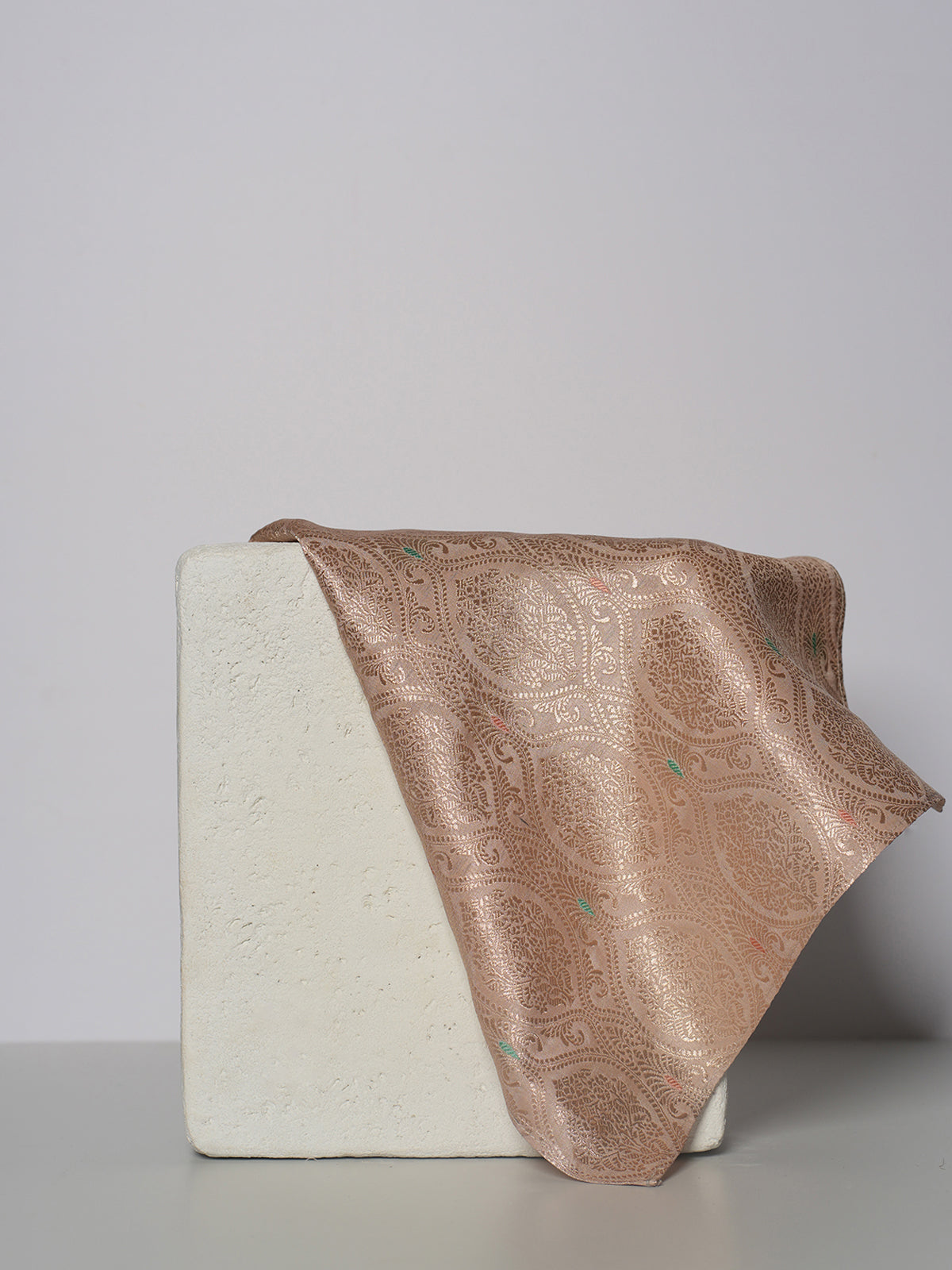 Handwoven Pink Silk Pocket Square