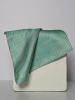 Handwoven Green Silk Pocket Square