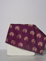 Handwoven Maroon Silk Pocket Square