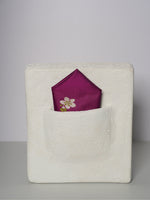 Handwoven Magenta Silk Pocket Square