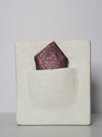 Handwoven Purple Silk Pocket Square