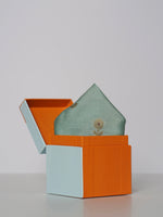 Handwoven Blue Silk Pocket Square