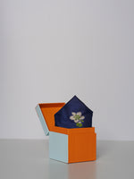 Handwoven Blue Silk Pocket Square