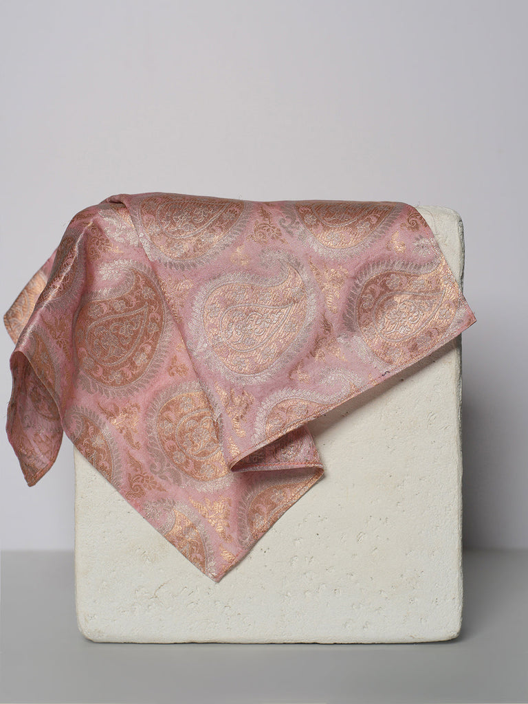 Handwoven Purple Silk Pocket Square