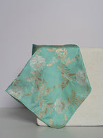 Handwoven Sea Green Silk Pocket Square