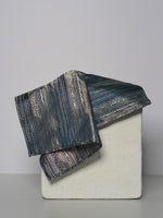 Handwoven Blue Silk Pocket Square