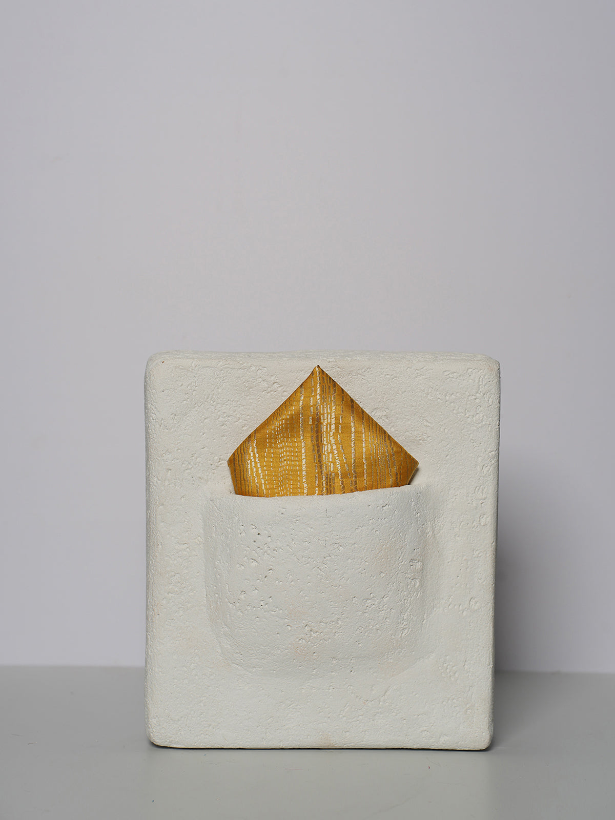 Handwoven Yellow Silk Pocket Square