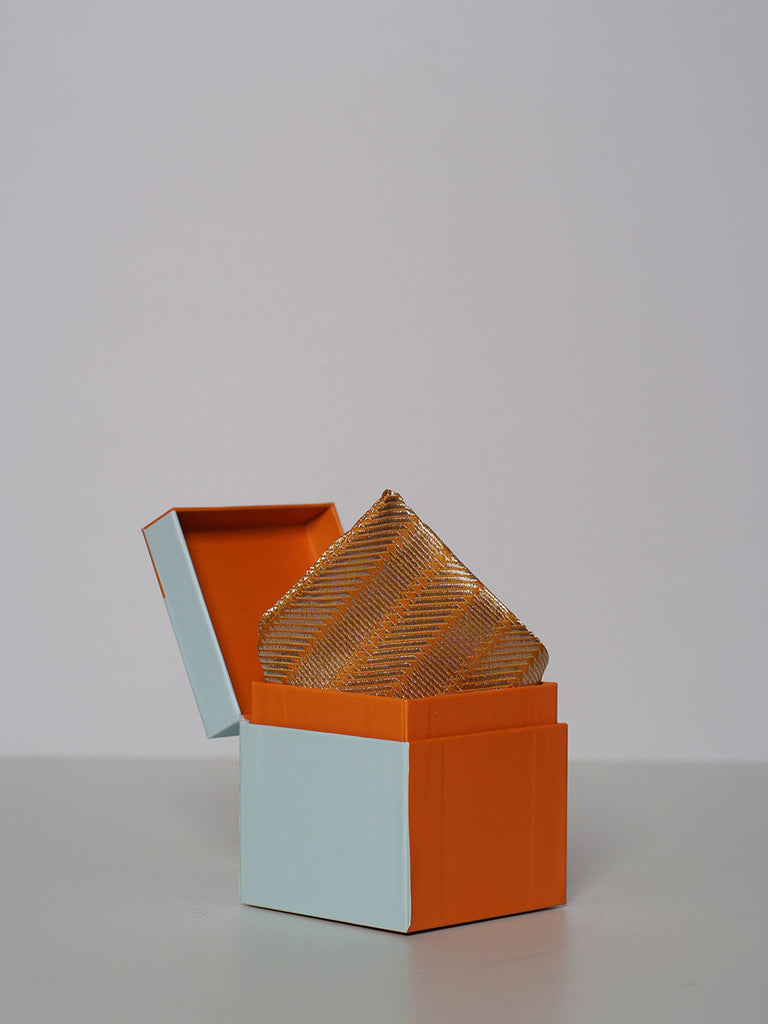 Handwoven Yellow Silk Pocket Square