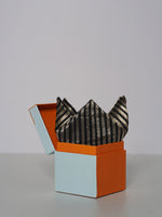 Handwoven Black Silk Pocket Square