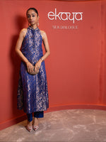 Handwoven Royal Blue Kurta Set