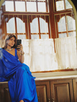 Handwoven Ultramarine Blue Silk Saree