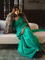 Handwoven Peppermint Green Silk Saree