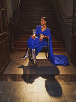 Handwoven Ultramarine Blue Silk Saree