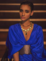 Handwoven Ultramarine Blue Silk Saree