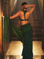 Handwoven Hunter Green Silk Saree