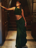 Handwoven Hunter Green Silk Saree