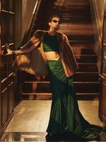 Handwoven Hunter Green Silk Saree
