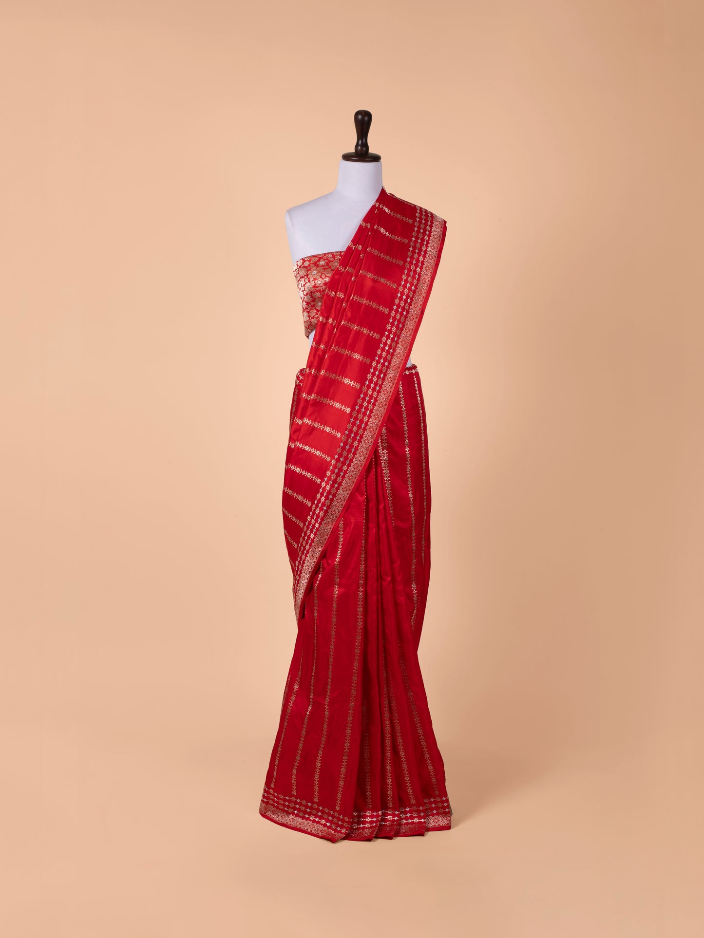 Handwoven Red Silk Saree