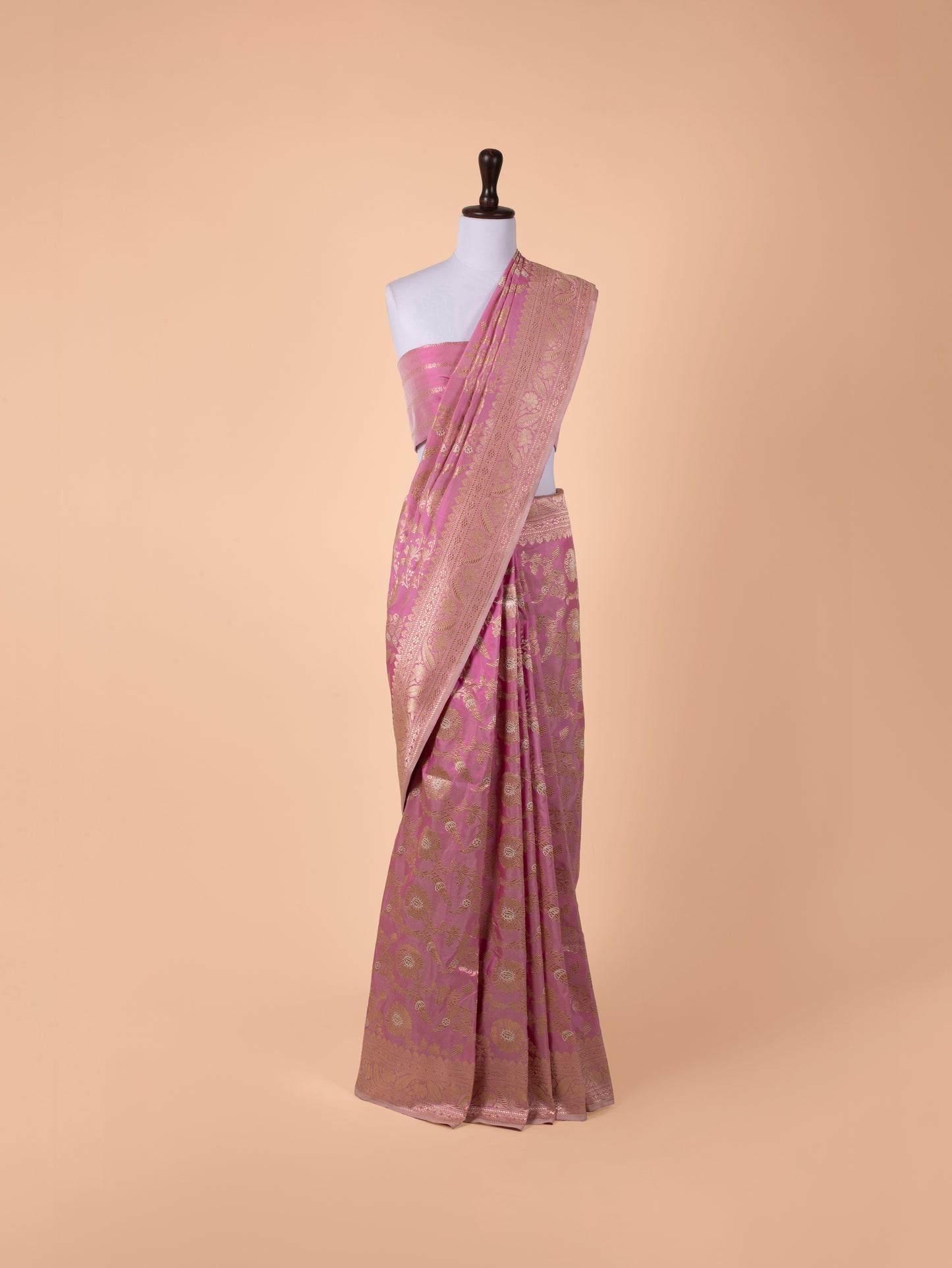 Handwoven Pink Silk Saree