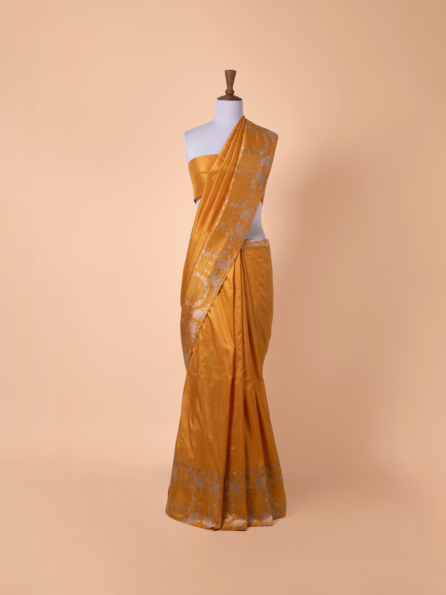 Handwoven Mustard Silk Saree