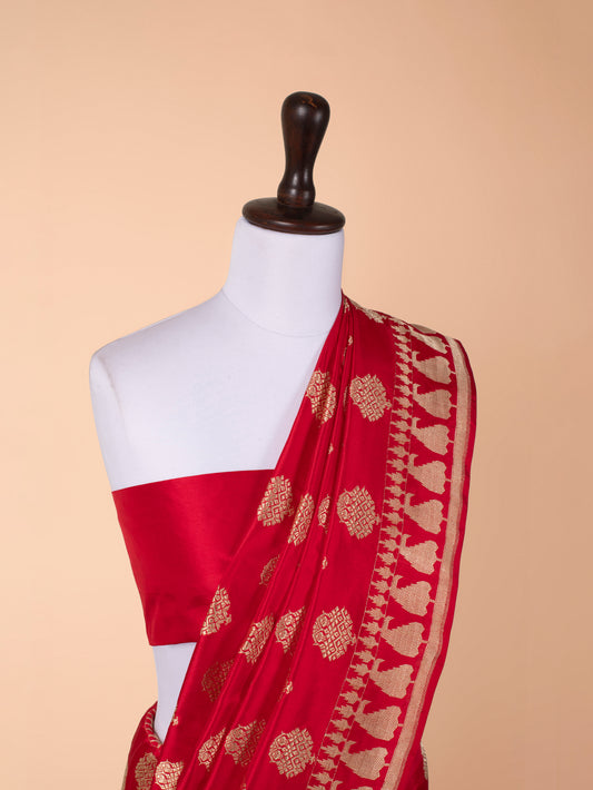 Handwoven Red Silk Saree