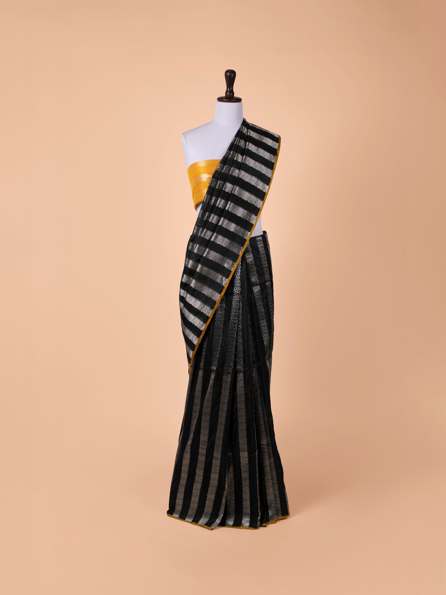 Handwoven Black Silk Saree