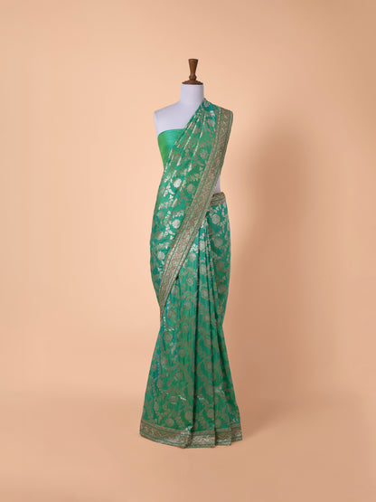 Handwoven Green Silk Saree