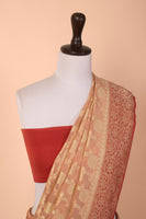 Handwoven Peach Georgette Saree