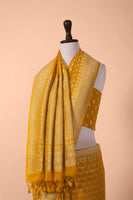 Handwoven Mustard Georgette Saree