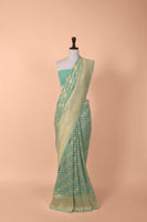 Handwoven Blue Georgette Saree