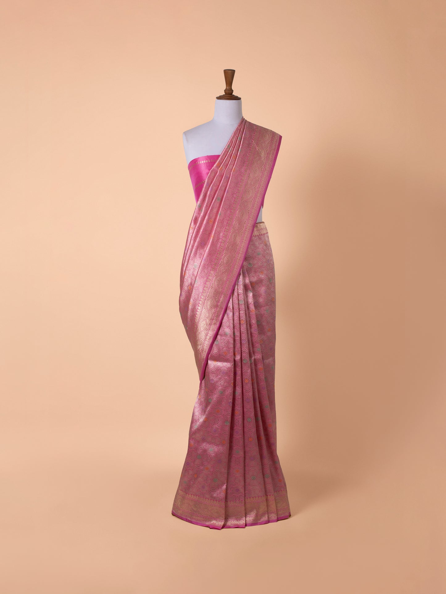 Handwoven Pink Silk Saree