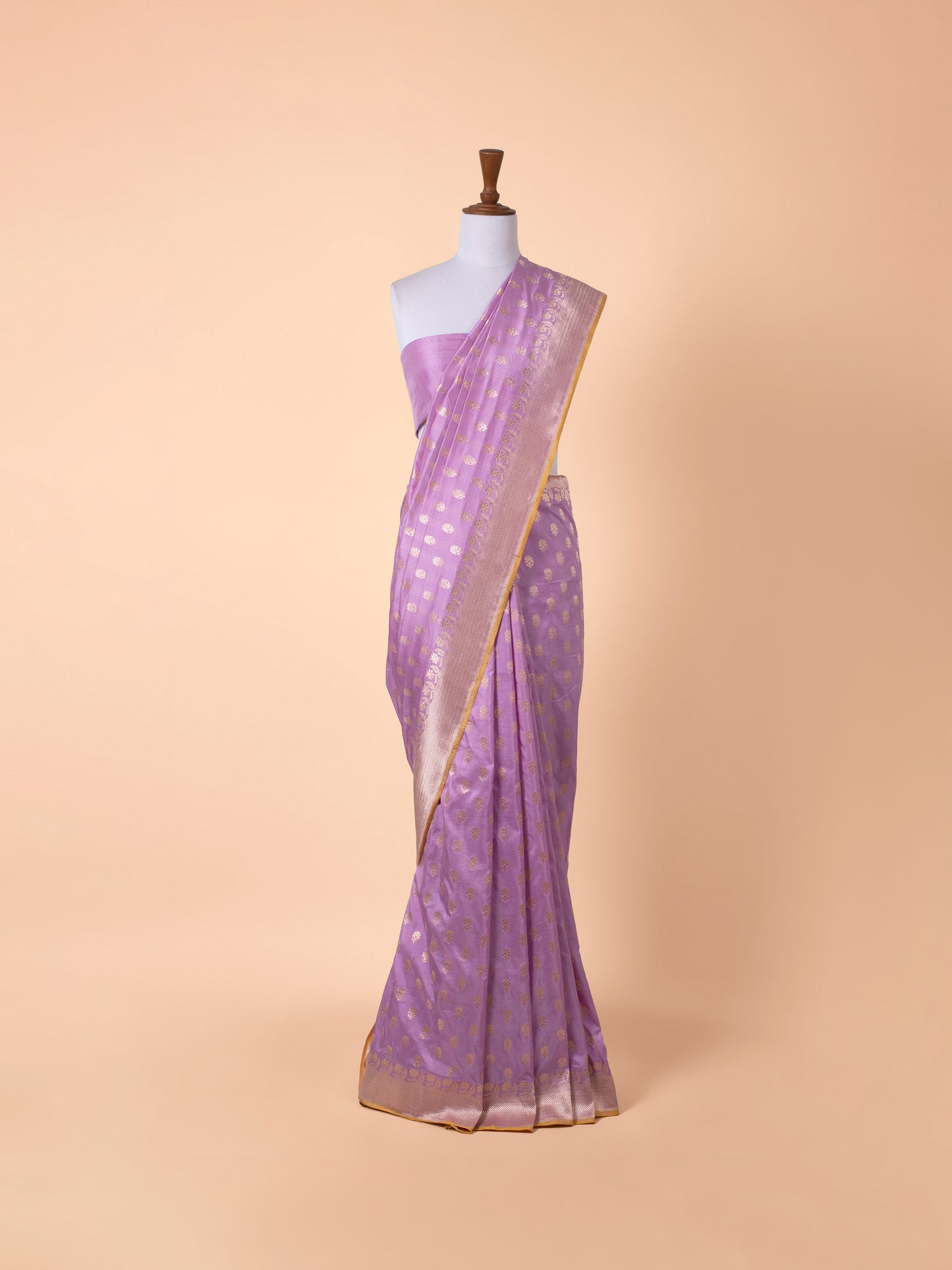 Handwoven Mauve Silk Saree