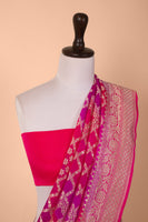 Handwoven Pink and Purple Georgette Saree