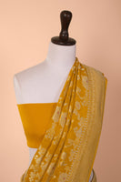 Handwoven Mustard Georgette Saree